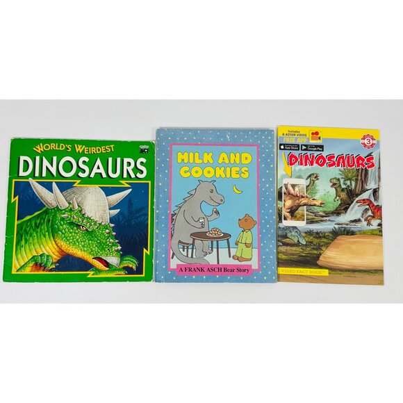 Dinosaur & Animal Children Books T Veg Discovering Dinosaurs & Milk And Cookies - Picture 3 of 5